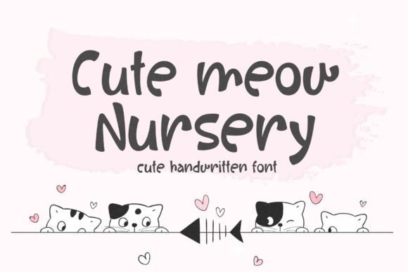 Cute Meow Nursery Font for Engaging Campaigns